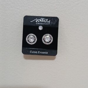 Ashley Collection Silver Cubic Zirconia Earrings